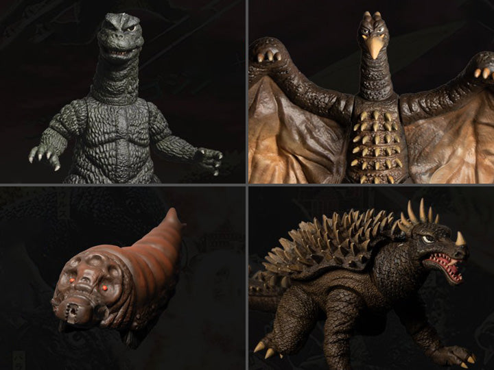 mezco godzilla destroy all monsters Godzilla Destroy All Monsters 5 Points XL Round 1 Deluxe Boxed Set – MOTHERBASE