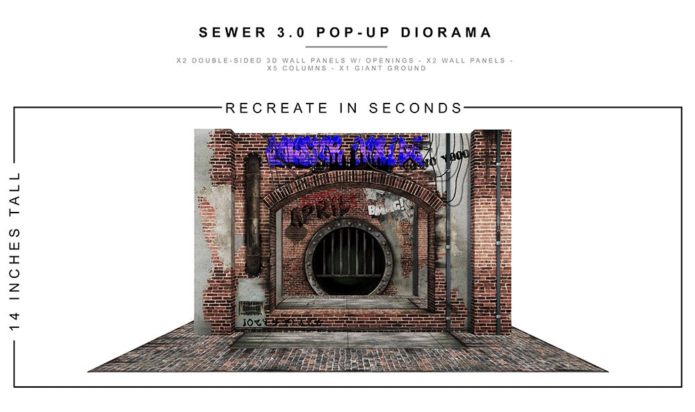 Sewer (3.0) 1/12 Scale Pop-Up Diorama