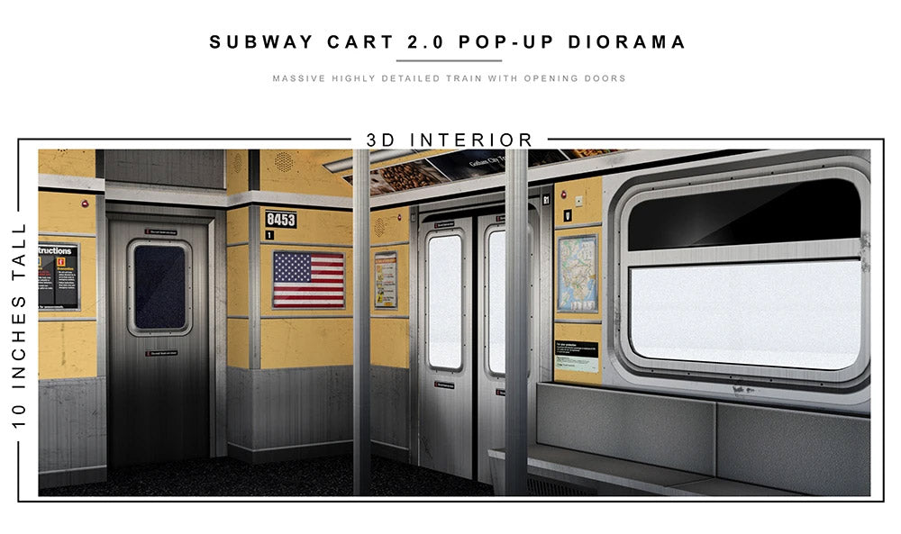 Subway Car (2.0) 1/12 Scale Pop-Up Diorama
