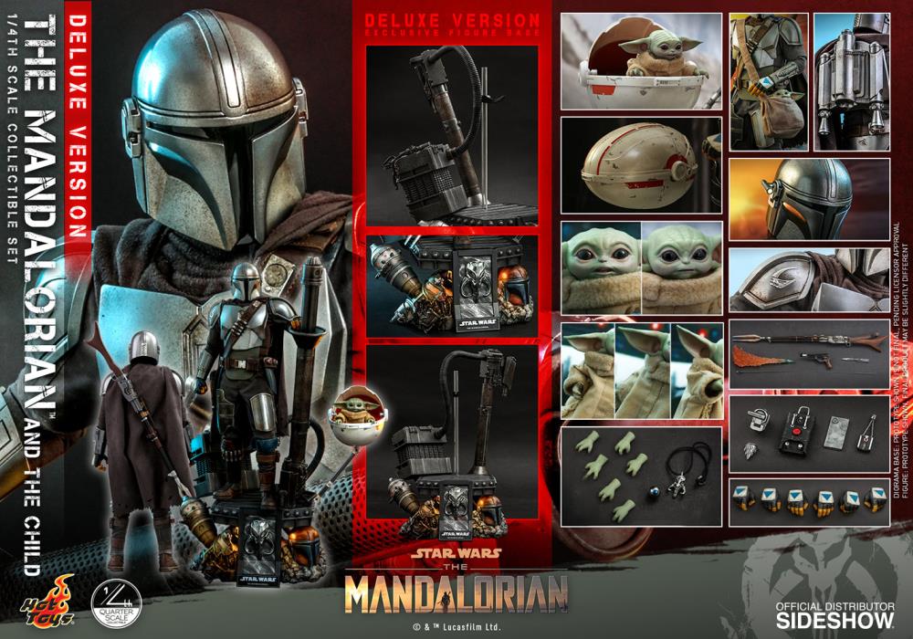 Star Wars The Mandalorian: The Mandalorian and The Child Deluxe 1/4 Scale Figure QS017