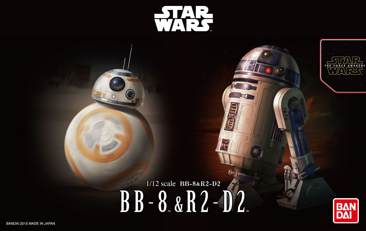 BB-8 & R2-D2 1/12 Scale Model Kit