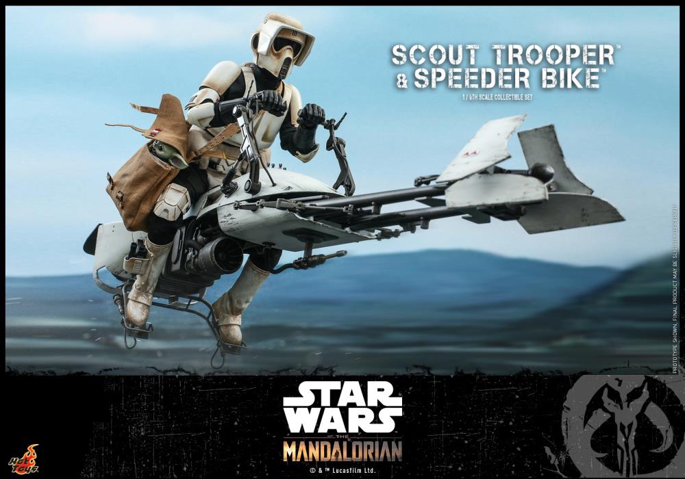 Star Wars The Mandalorian: Scout Trooper With Speeder Bike 1/6 Figure TMS017
