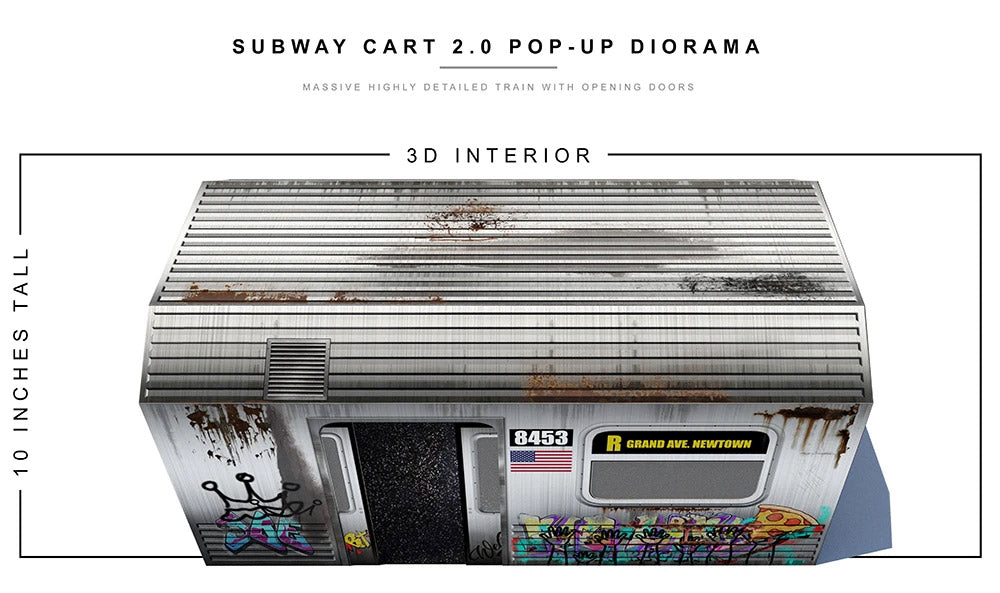 Subway Car (2.0) 1/12 Scale Pop-Up Diorama